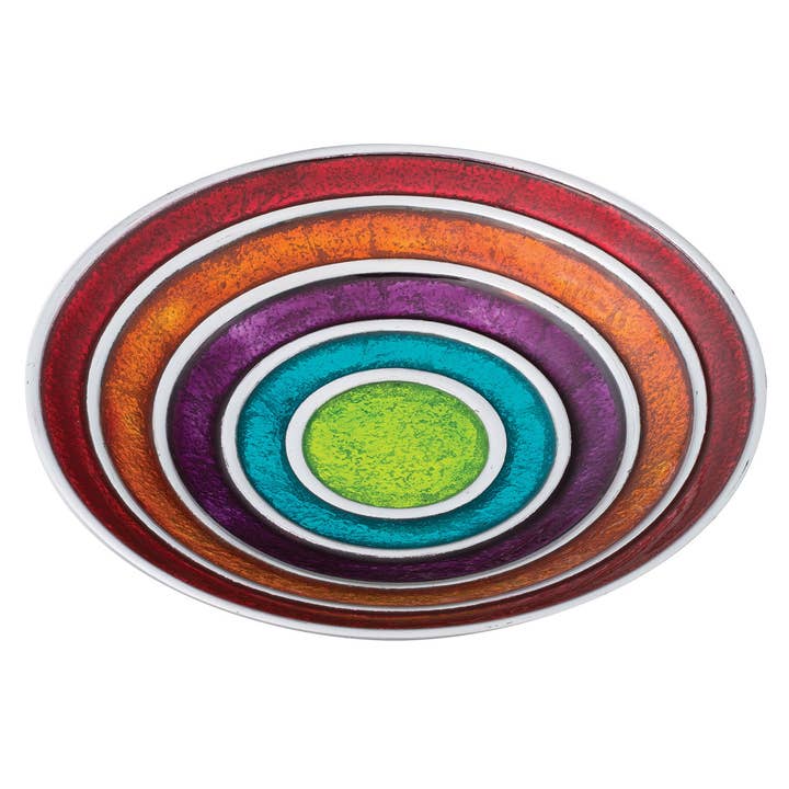 Namaste - Wholesale Decorative Plate/Dish/Bowl - Recycled Aluminium Multicolour Bowl