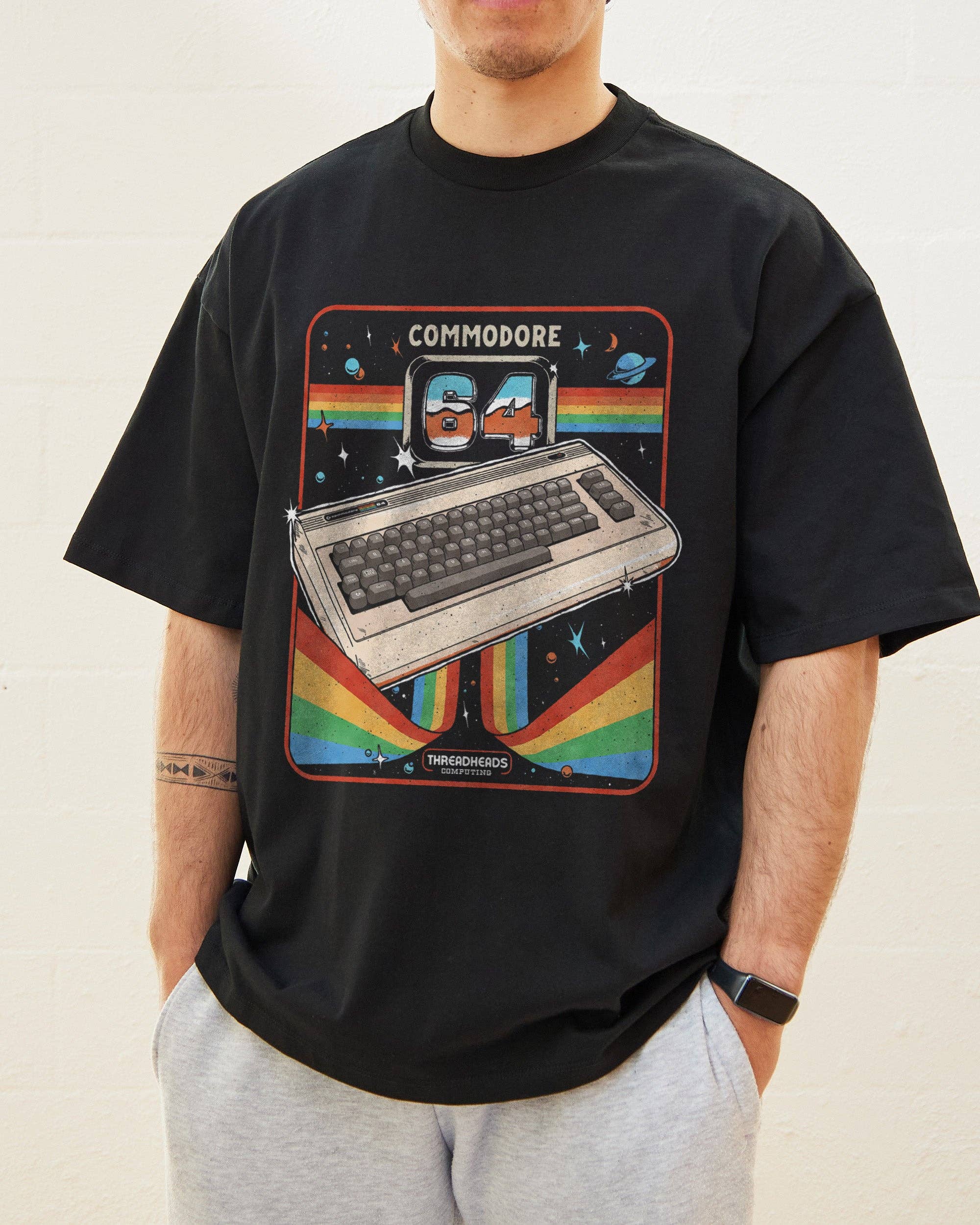 Threadheads - Wholesale T-shirt (graphic) – unisex - Commodore 64 Advanced Home Computer Oversized Tee