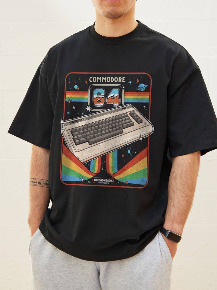 Threadheads - Wholesale T-shirt (graphic) – unisex - Commodore 64 Advanced Home Computer Oversized Tee0