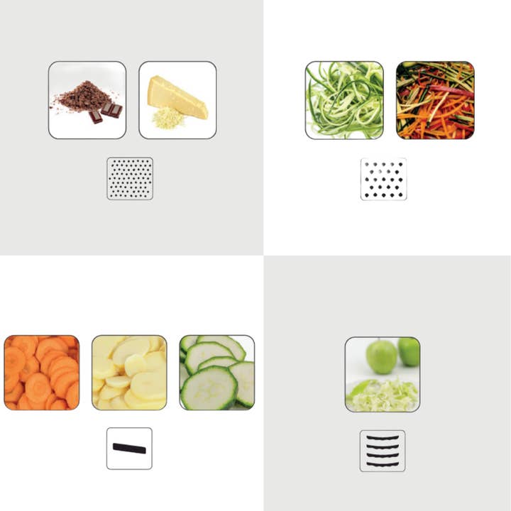 Rigamonti Pietro & Figli srl - Wholesale Grater - Art. 320 MAGIC GRATER SET:slicer+container+4 inserts - RED4