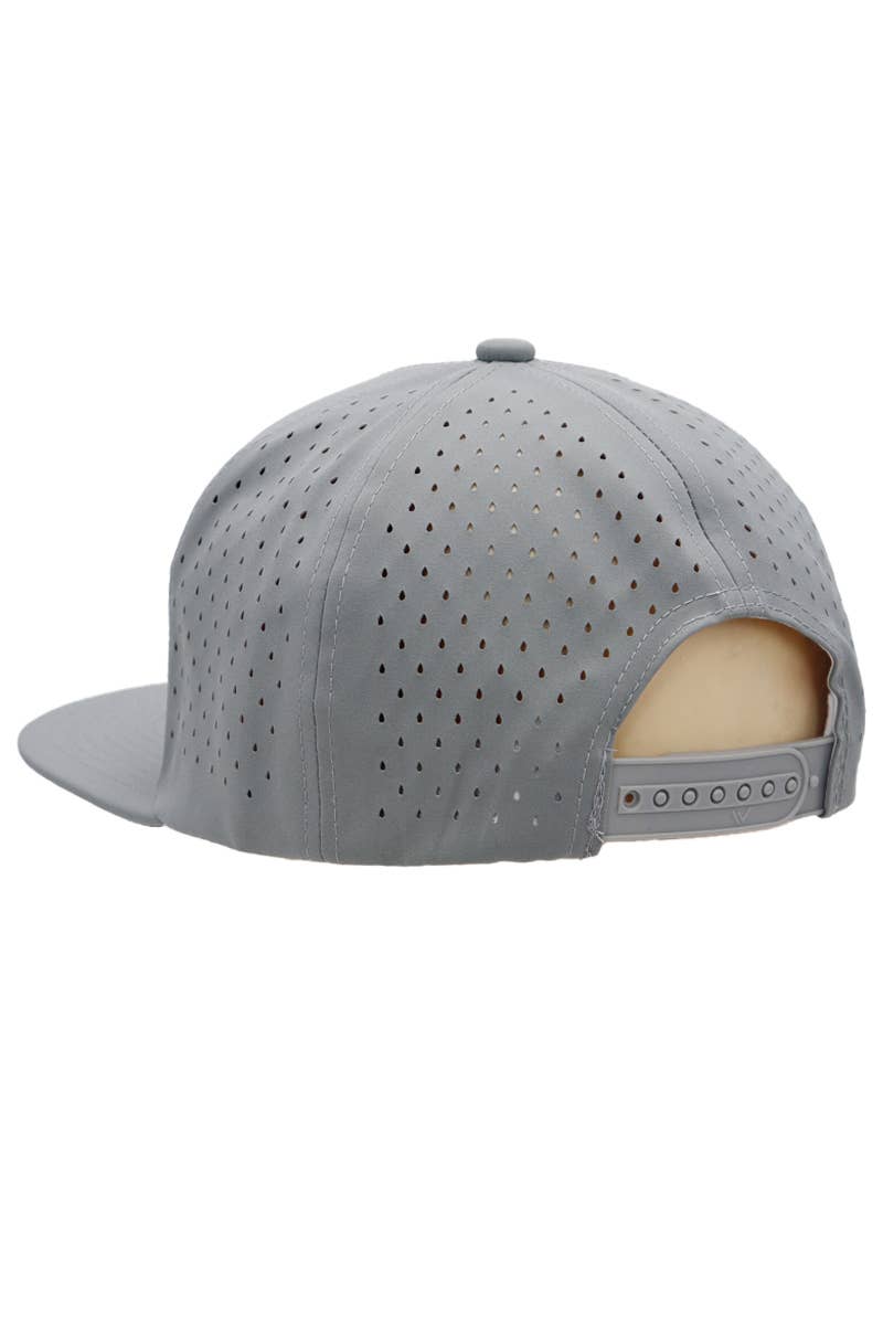Cap Zone - Wholesale Flat Brim Cap - Men's - 7 Panel Perforated Cotton Poly Blend Snapback13