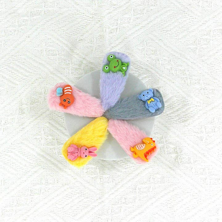 TAPA fashion – Clips para cabelo - Criança por atacado – Ganchos de Cabelo com Pom Pom de Desenhos Animados para Crianças BH4229-3 (12PC)8