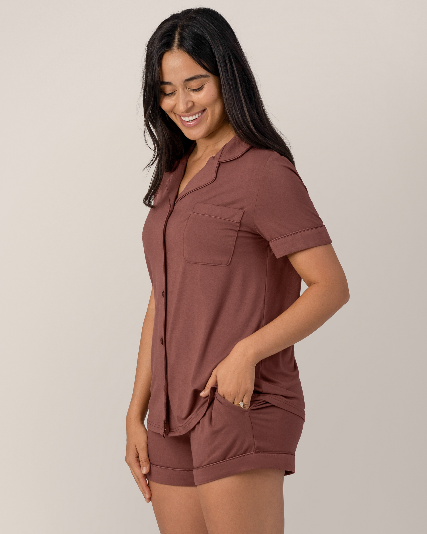 Kindred Bravely - Wholesale Sleepwear Set - Women's - Clea Bamboo Maternity & Postpartum Short Sleeve Pajama Set12