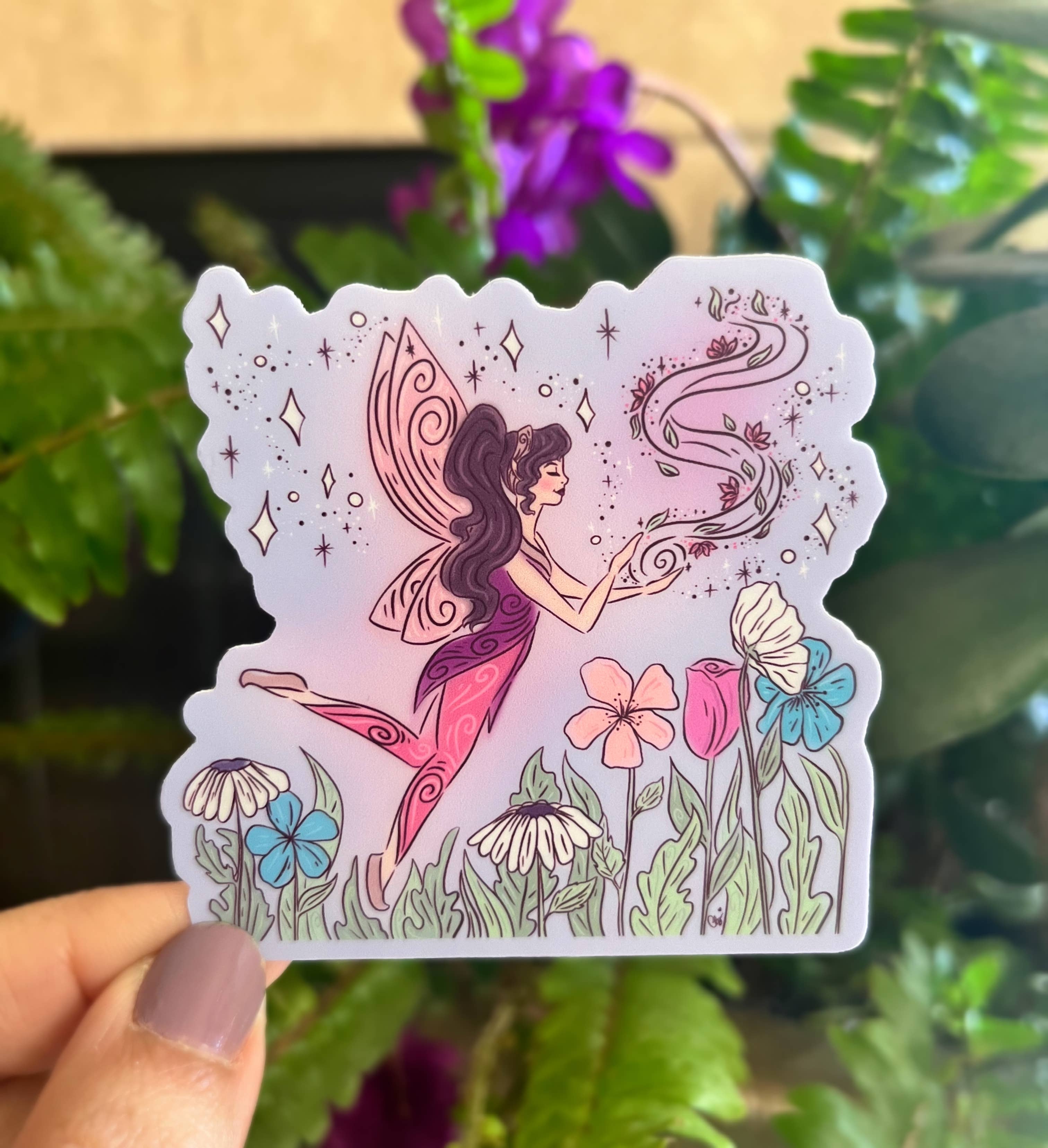 Alicia's Wonderland - Wholesale Sticker - Whispering Wind Fairy Vinyl Sticker | Fairy Sticker2