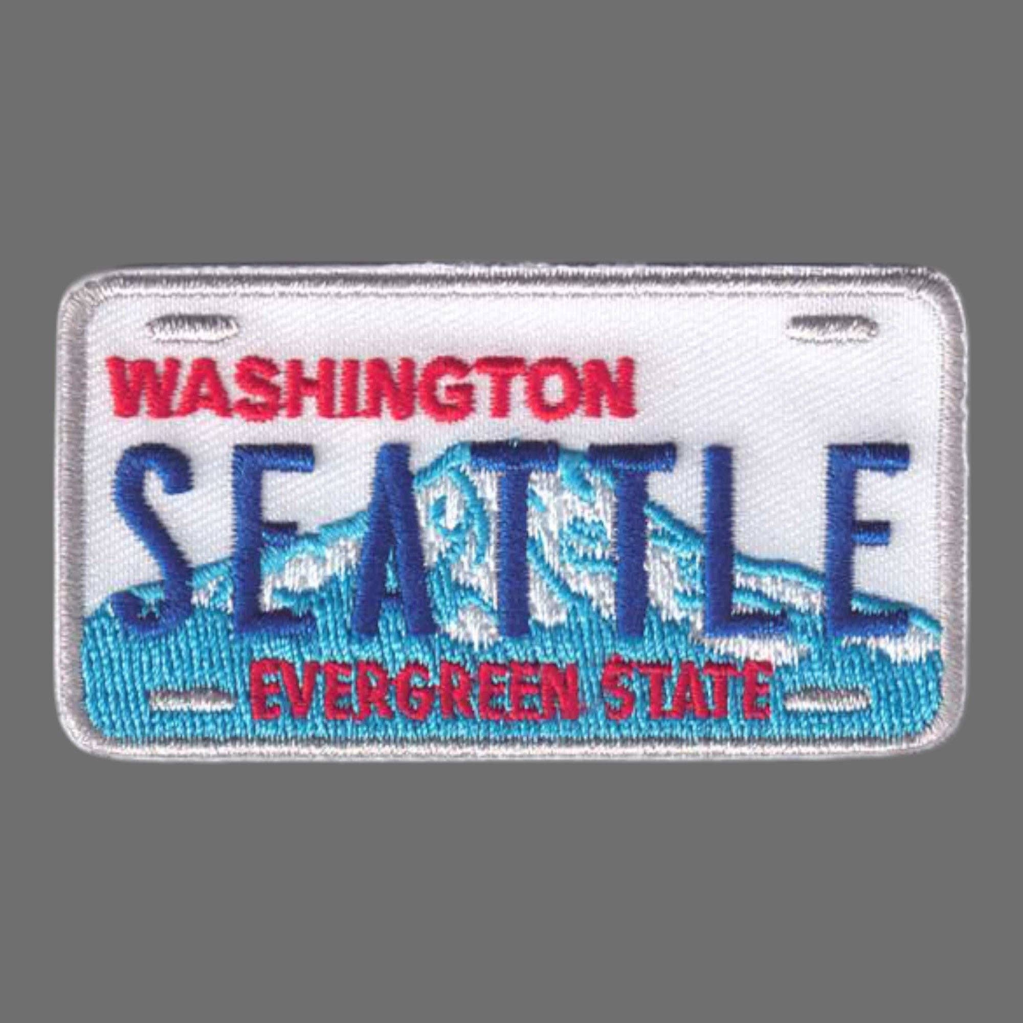 Happy Wood Products - Wholesale Patch - SEATTLE Washington License Plate Patch - 33881
