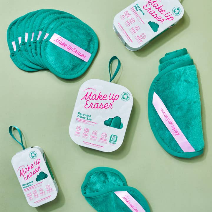 The Original MakeUp Eraser - Wholesale Makeup Remover - GREEN MINI PRO | 100% Recycled MakeUp Eraser5