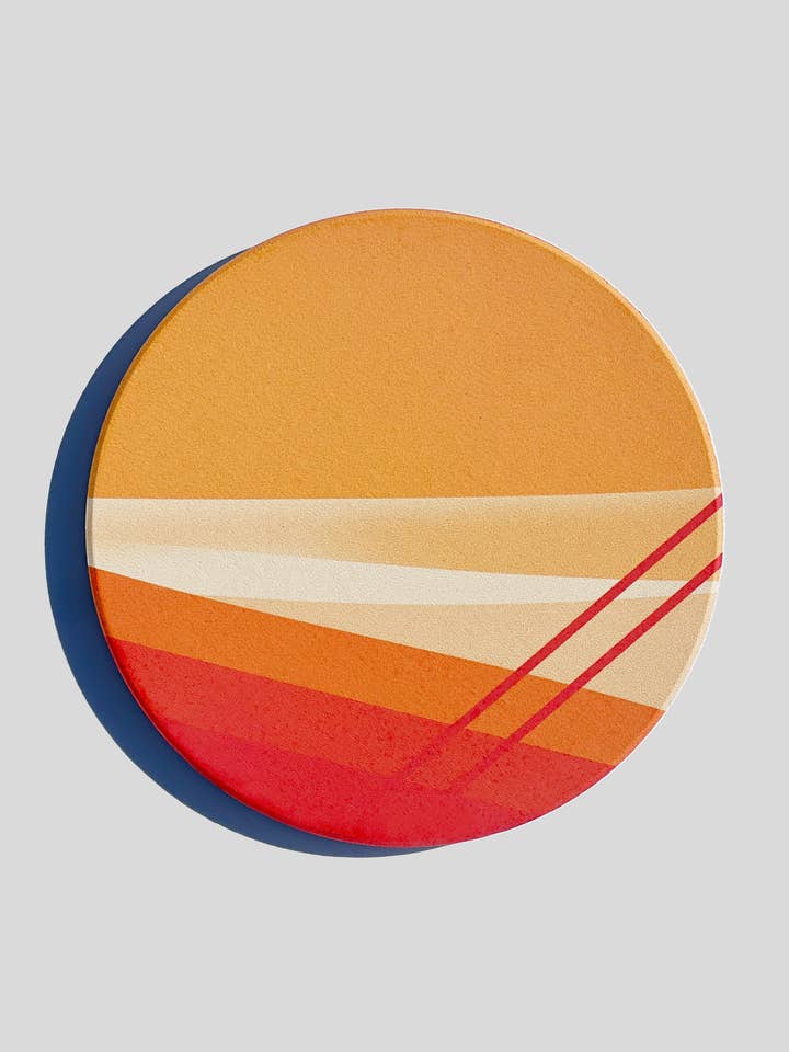Red-Orange Coasters - Set of 4 (Matte Finish) for wholesale by Art On All Forms