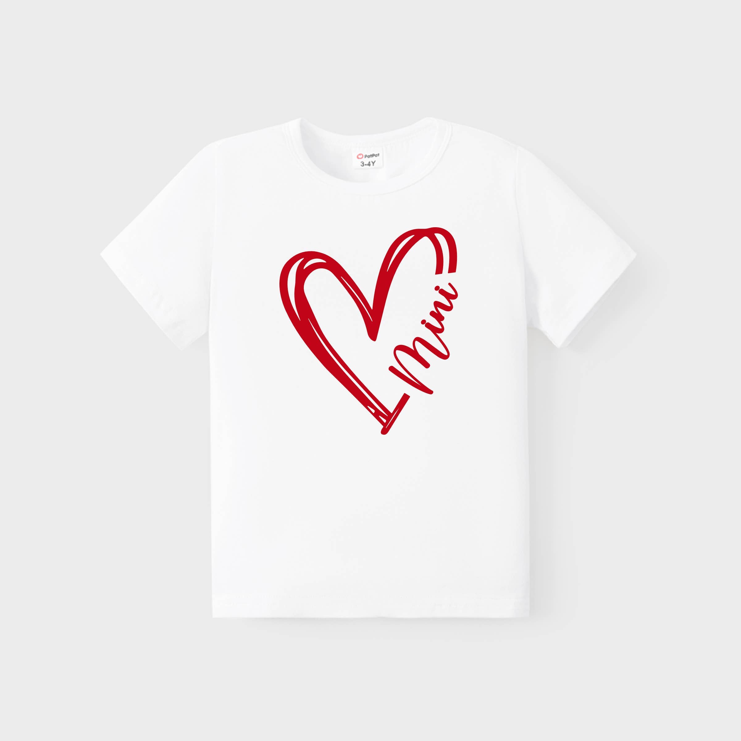 Multi color Valentine's Day Heart Pattern Cotton Matching Family T-shirt for wholesale on Faire27