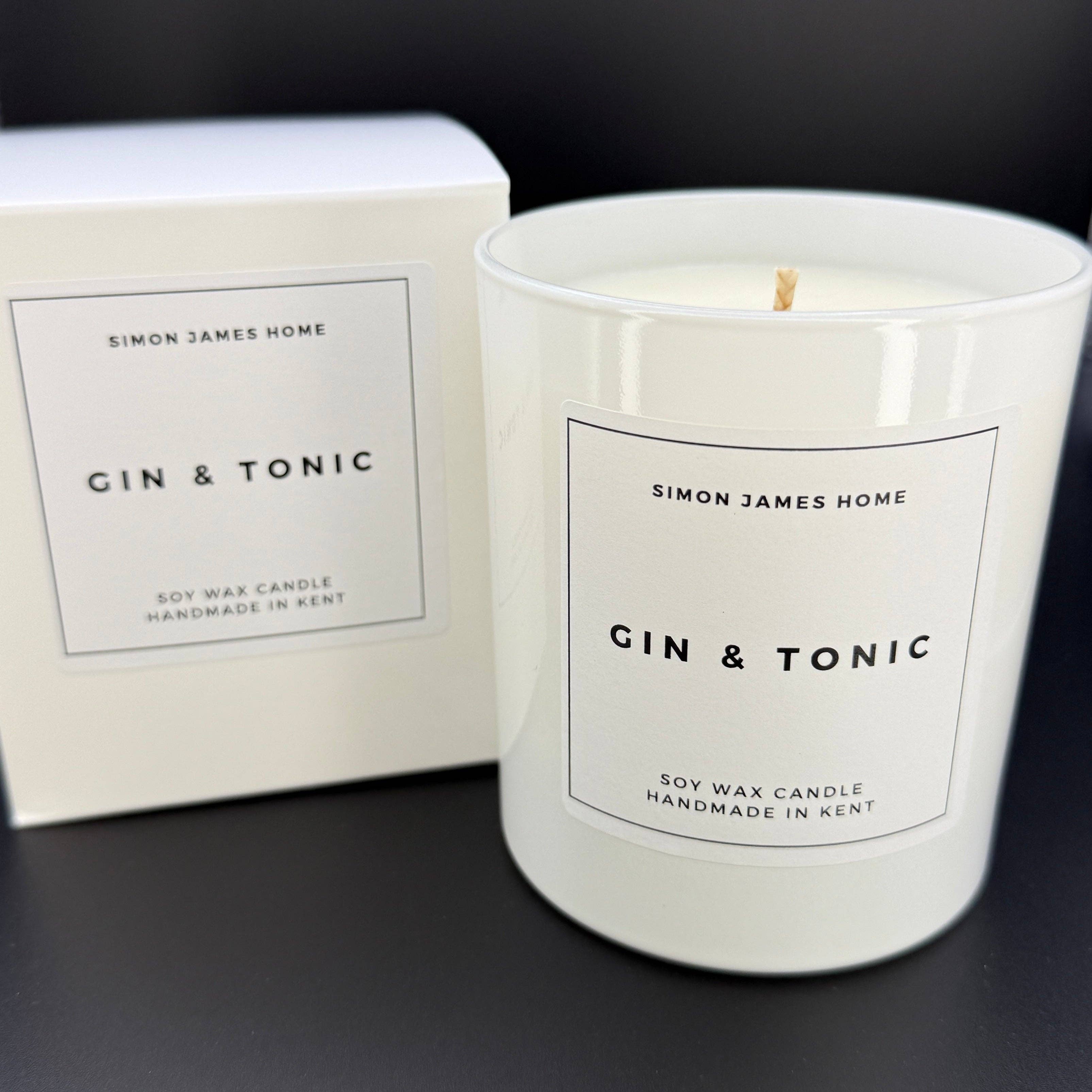 Simon James Home – wholesale Jar/filled candle – Gin & Tonic Handmade Soy Wax Candle8