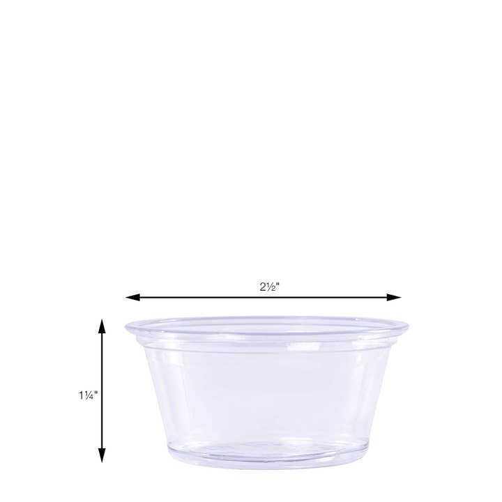 Portofino International Trading, USA - Vente Gobelets jetables - Tasse à sauce en plastique 2 oz - Paquet de 1002