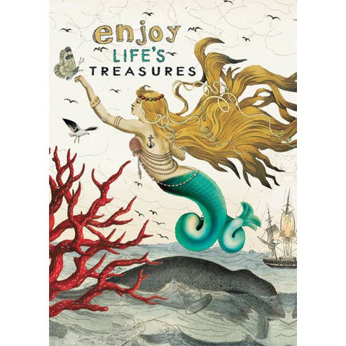 Enjoy Life's Treasures Birthday Greeting Card for wholesale by Potluck Press