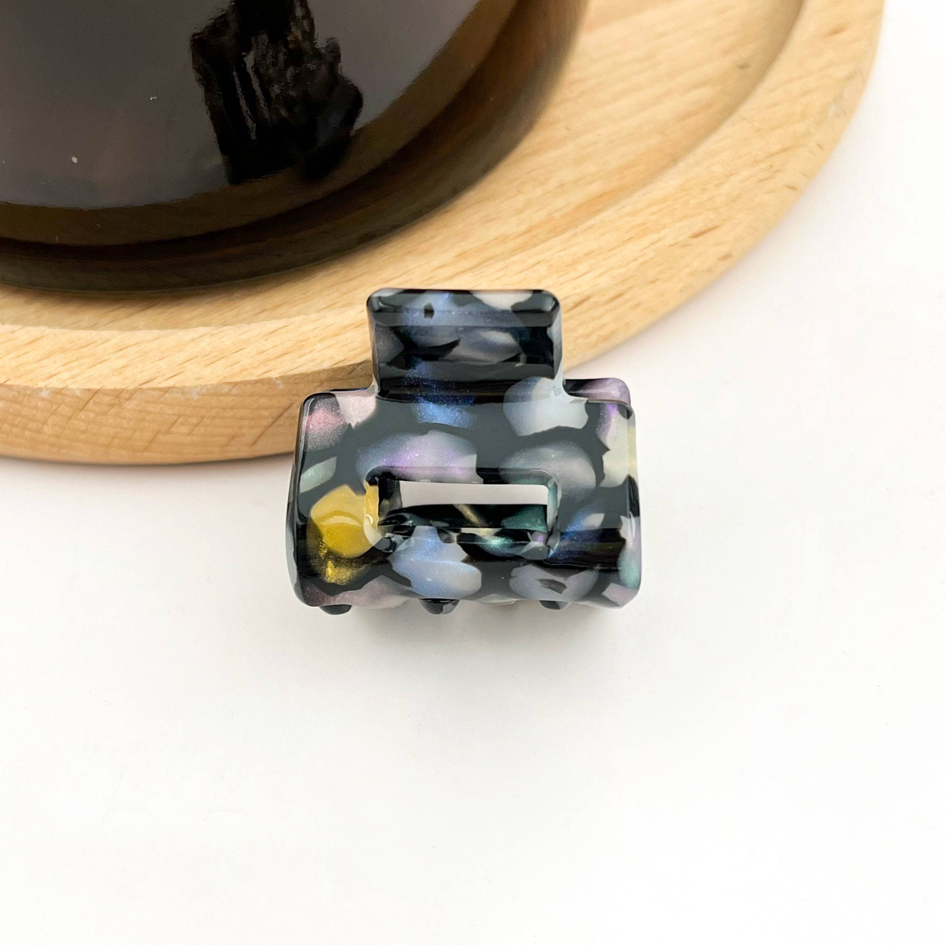 TheDivaSoap - Wholesale Hair Clip - Women's - 0.98'' Acetate Colorful Polka Dot Mini Square Hair Claw Clip5