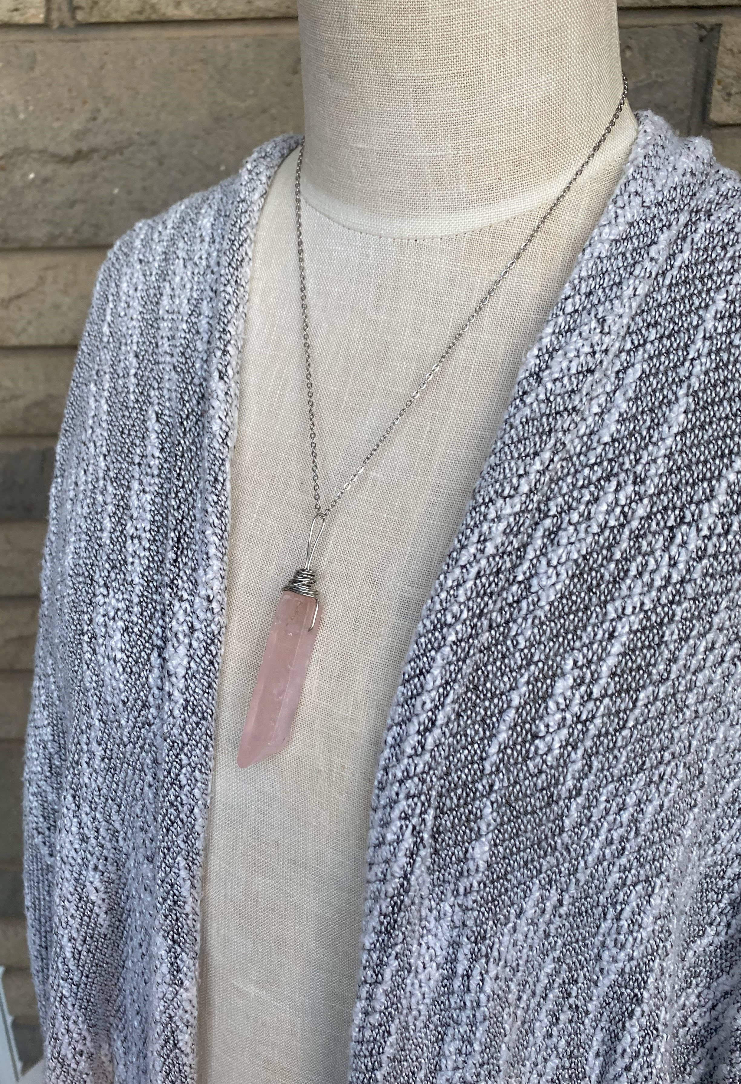 Coconut Quartz - Wholesale Halskettinghanger - Crystal Point Halsketting/Amethist Sodaliet Rozenkwarts1