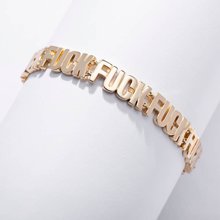 Joder Joder Joder Pulsera de Eslabones Chapada en Oro para venta al por mayor de Larissa Loden