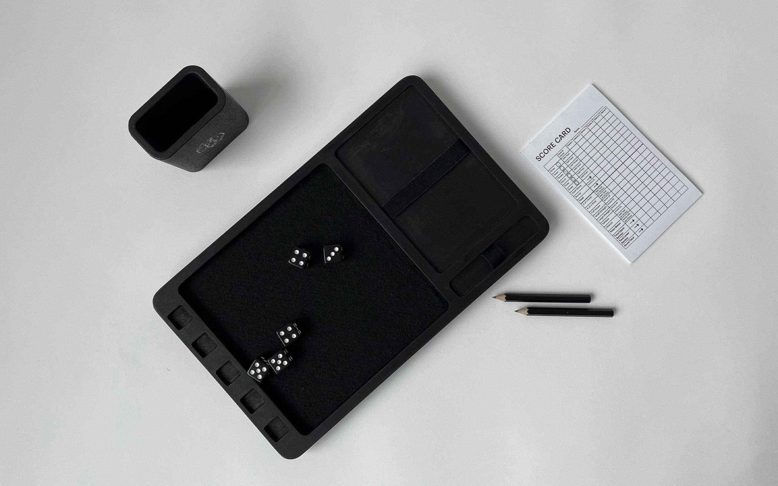 Fire Road - Vente Dé - Plateau à Dés Classique – Plateau en Bois & Plateau en Feutre pour Yahtzee10