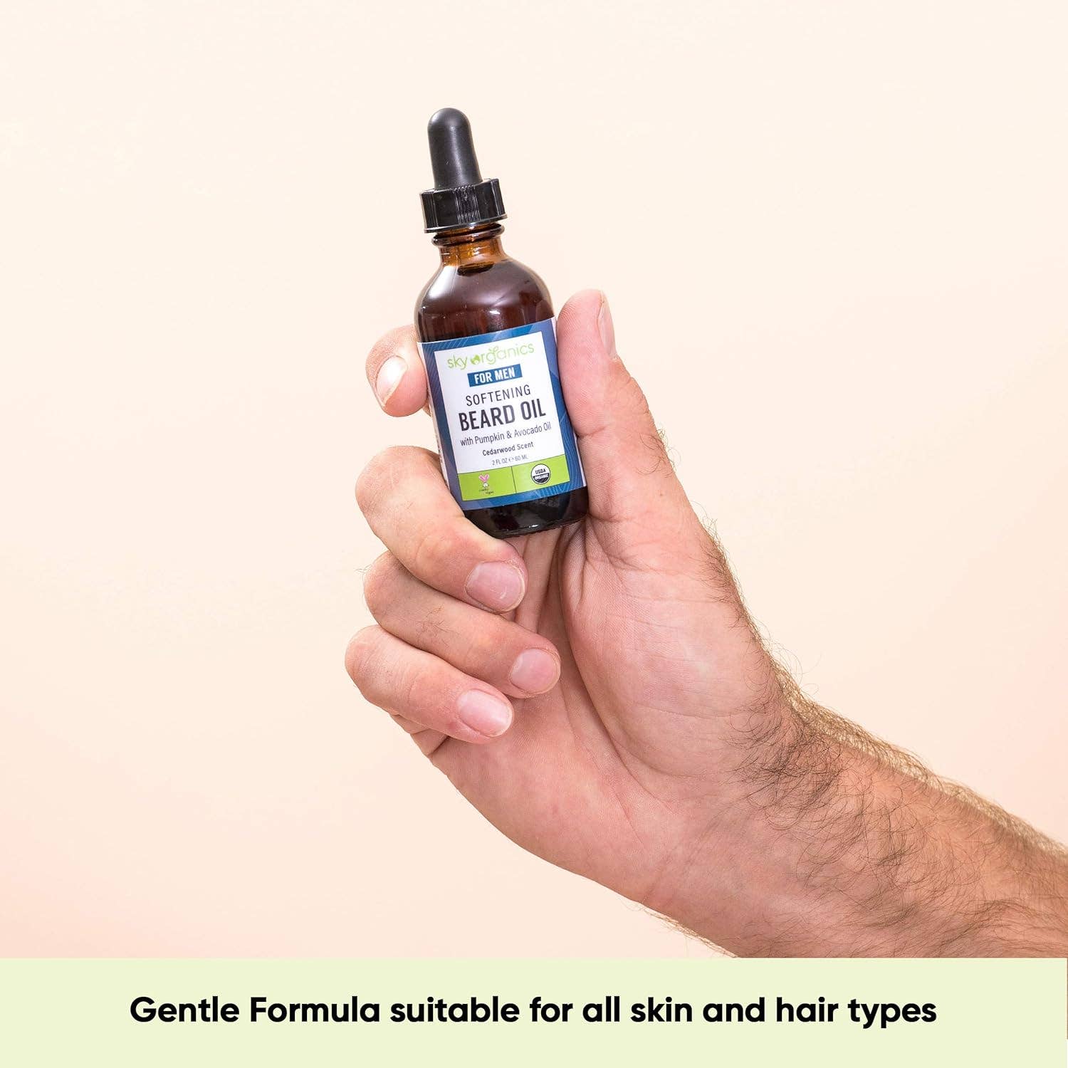 Innovarix - Wholesale Beard Wash/Shampoo - Organic Softening Beard Oil for Face, Cedarwood - 2 fl.oz2