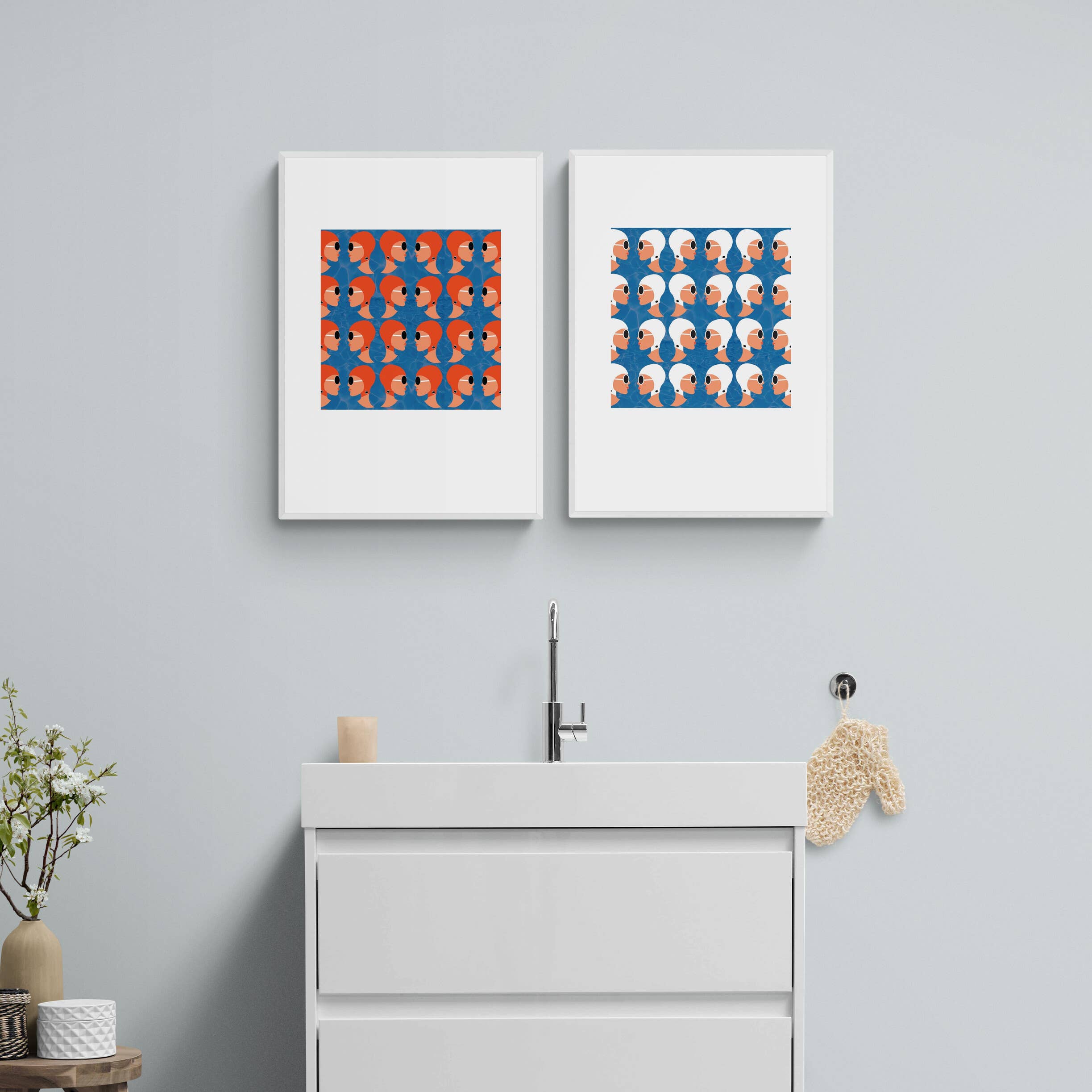 Gail Myerscough – wholesale Art print – Lido Ladies Unframed Print2