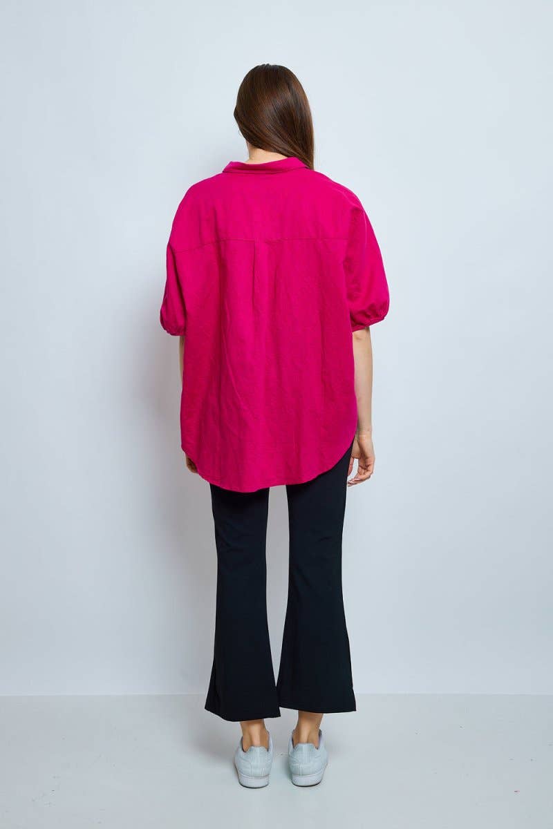 BELLA BLUE - Vente Chemise à col boutonné – femme - Top - D579-H0311