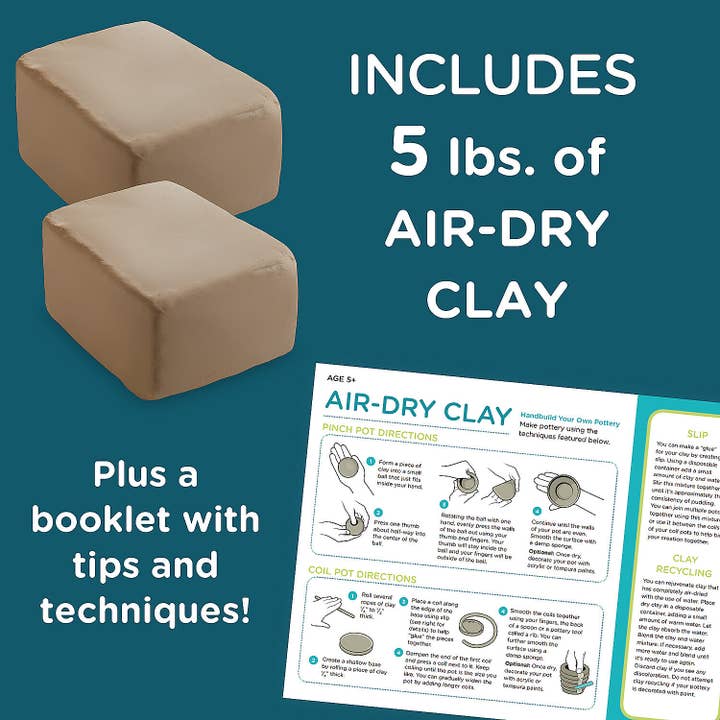 MindWare & Peaceable Kingdom - Wholesale DIY Craft Kit - Kids - Pottery Wheel Clay Refill
