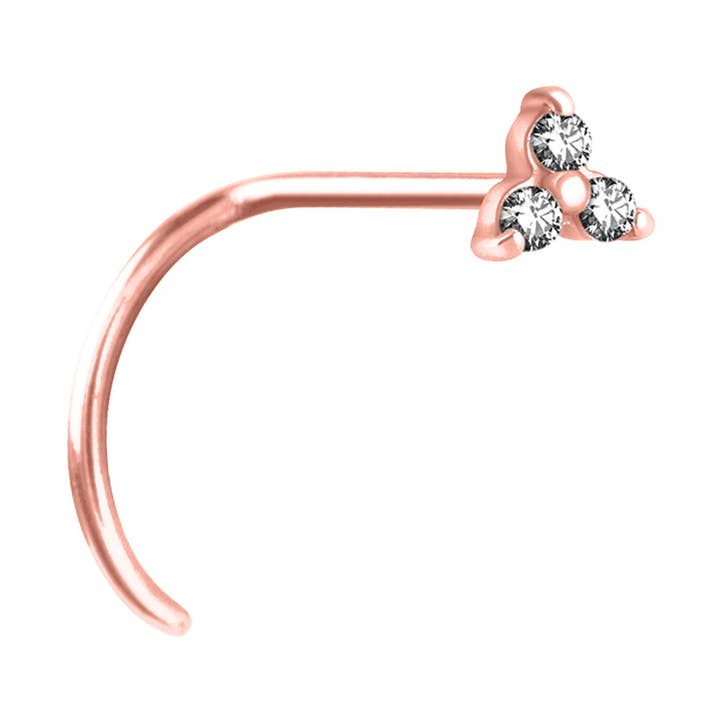 Clous de nez en acier chirurgical avec zircone cubique pour la vente par Bodywings