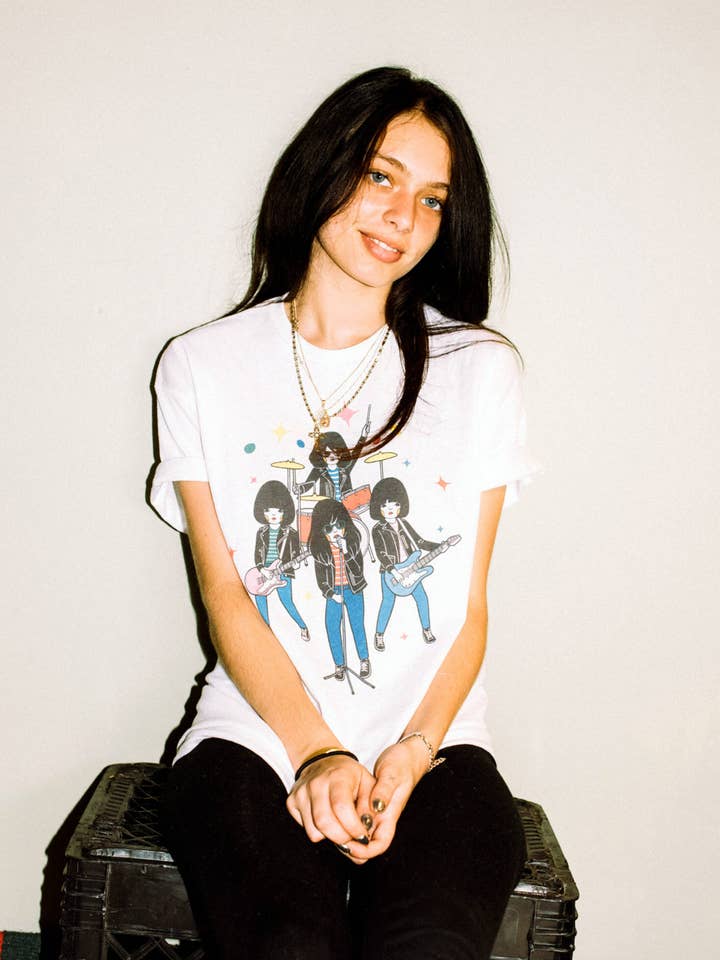 Popkiller Artist Series Naoshi Punk Rockers Classic T-shirt for wholesale by Popkiller