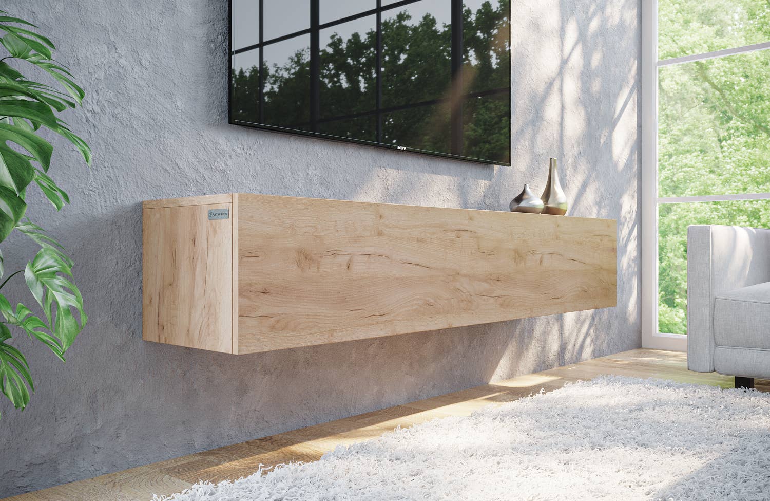 PLATAN ROOM - Wholesale Console Table - TV Cabinet TV Stand 160 cm Hanging or Standing8