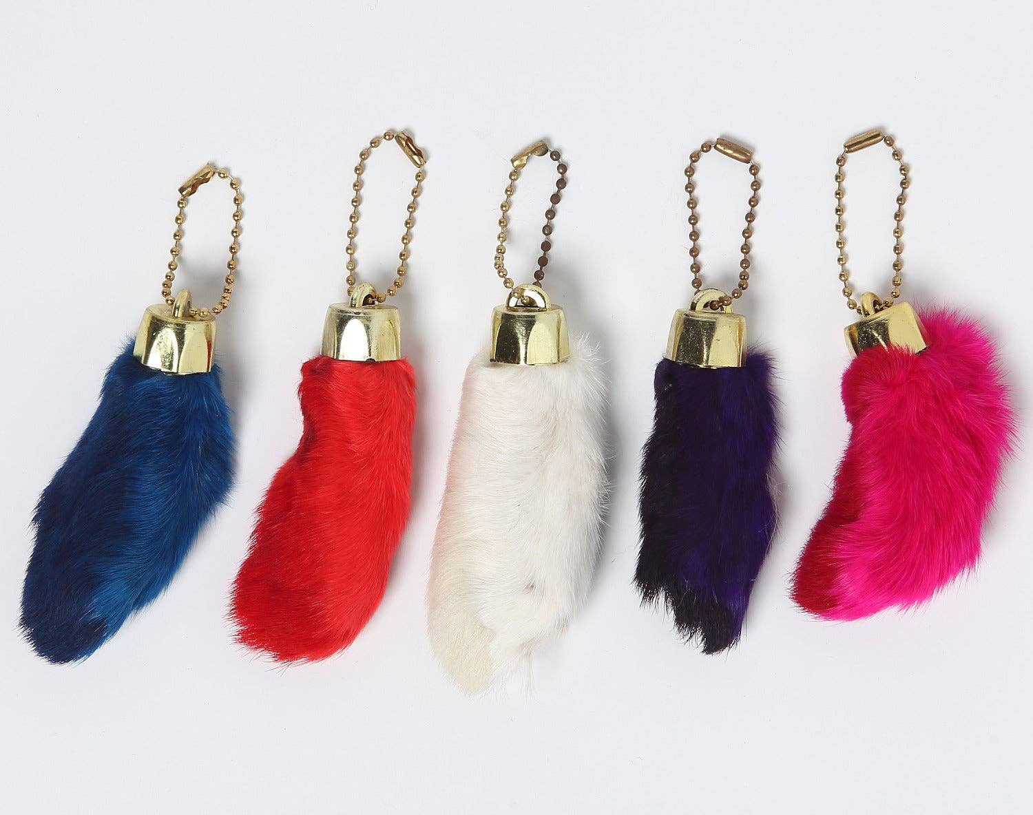 El Paso Saddleblanket - Wholesale Keychain - Unisex - 10 Pack Colored Rabbit's Foot Keychains1