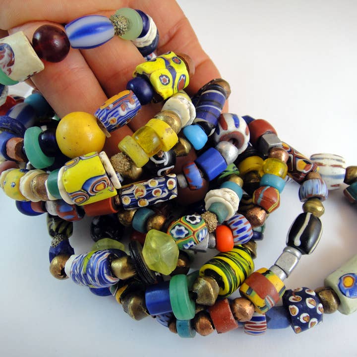 Tika - Venta al por mayor Pulsera de cuentas - Pulsera de cuentas comerciales africanas - Grande