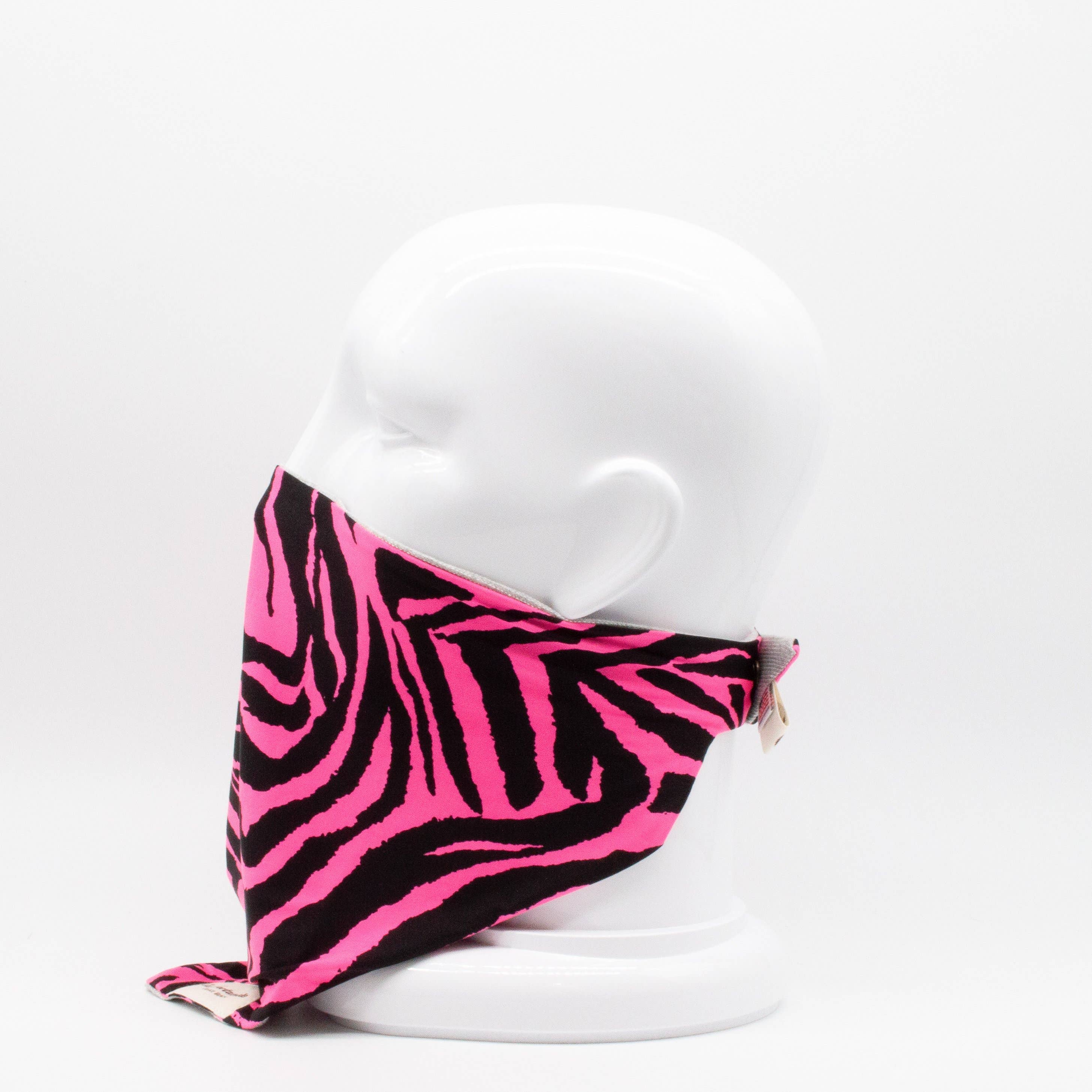Maskdanna by Califortunate - Wholesale Non-Medical Disposable Mask - MASKDANNA URBAN ZEBRA NEON PINK1