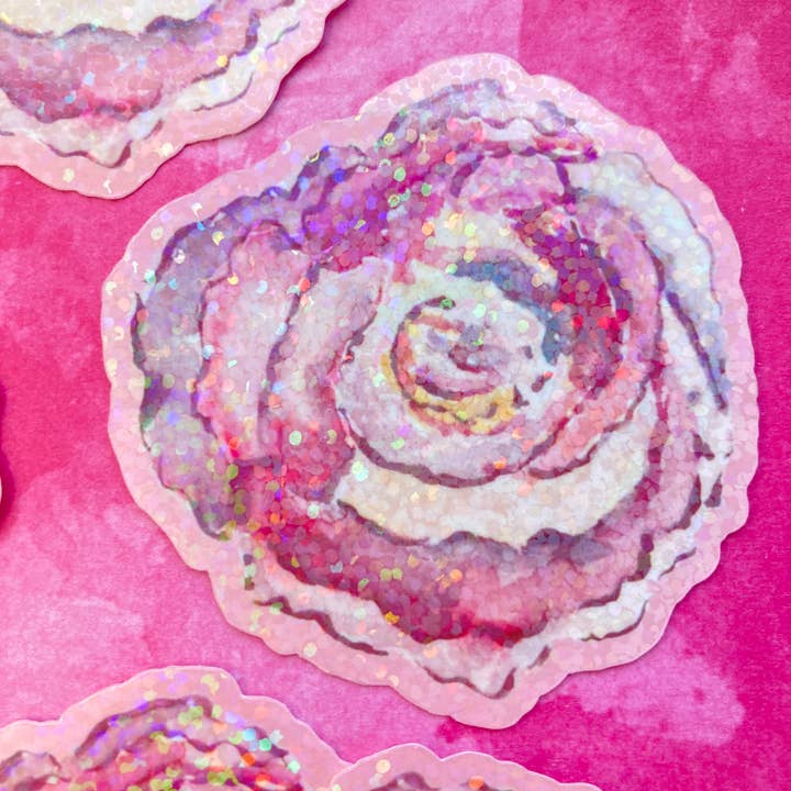 Watercolor Rose Sticker for wholesale by stickersbyjodi