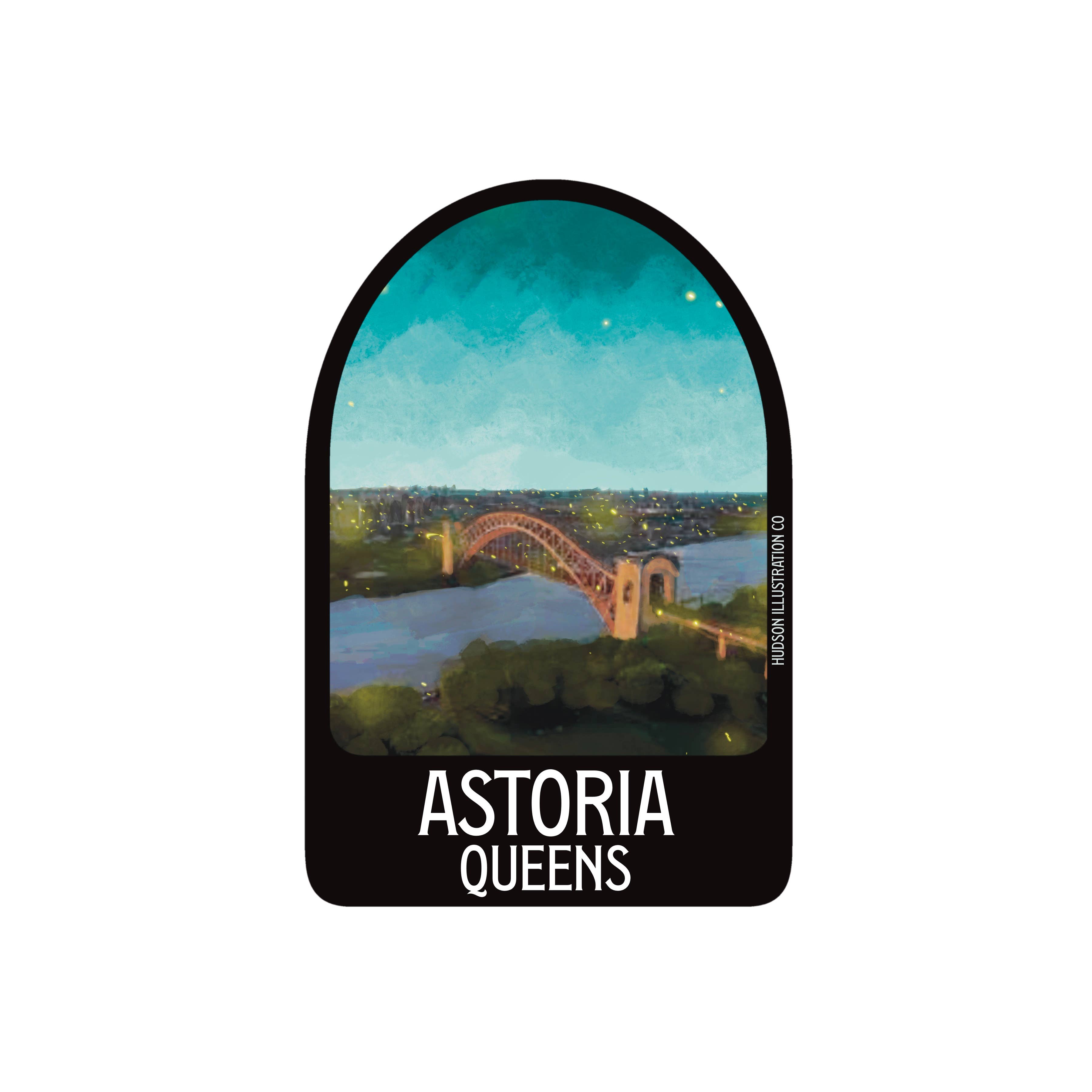 Hudson Illustration Co - About Town Co – Adesivo por atacado – RESERVADO PARA LOCKWOOD - Astoria Queens