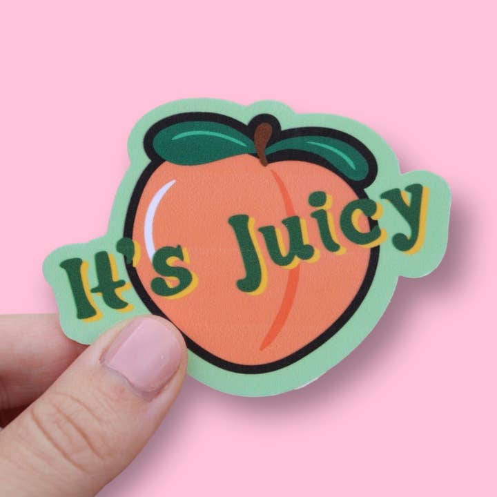 It's Juicy Peach Sticker for wholesale by Desert Stickers