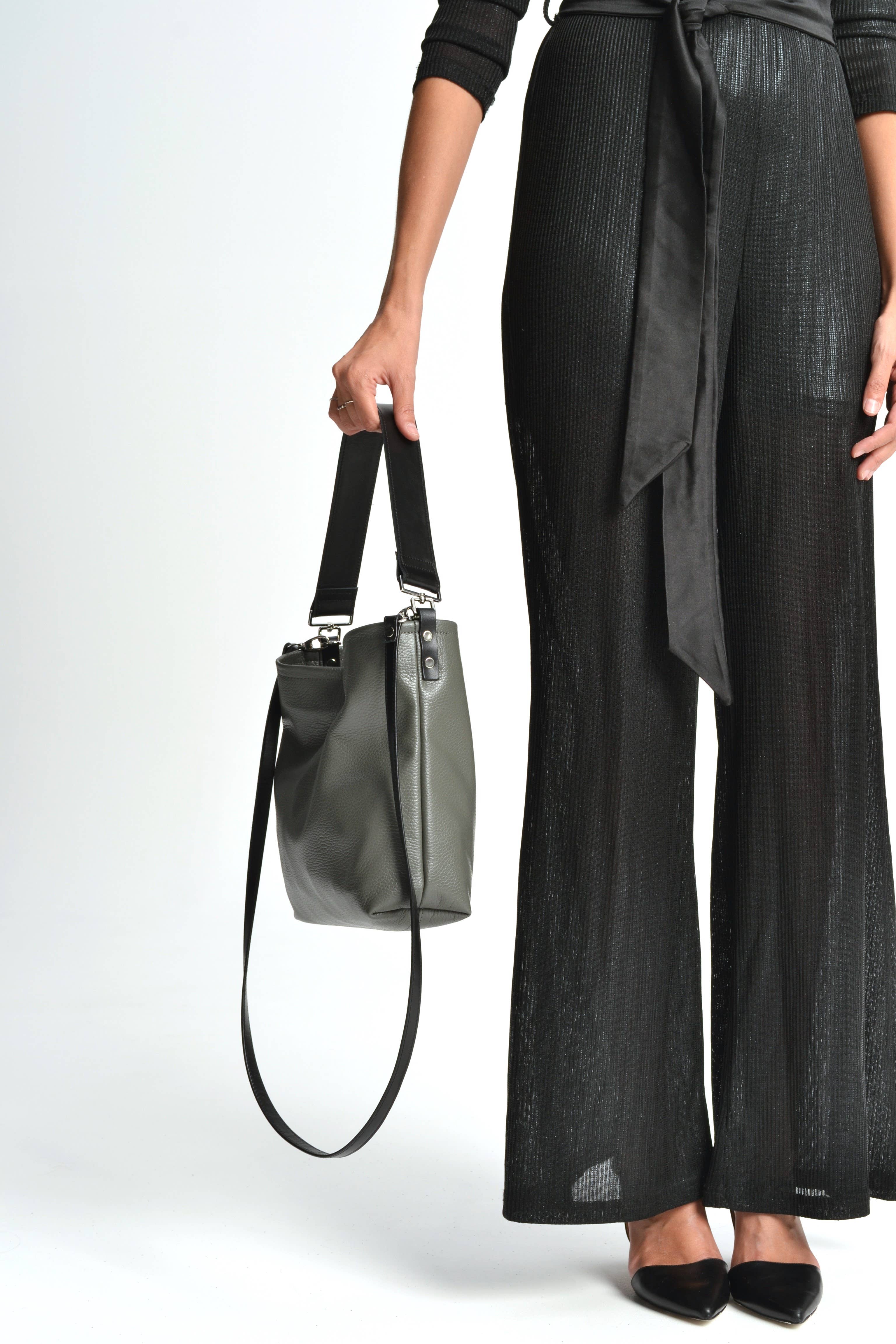 ANA KOUTSI - Wholesale Shoulder Bag - Women's - Dioni  leather bag in dark gray4