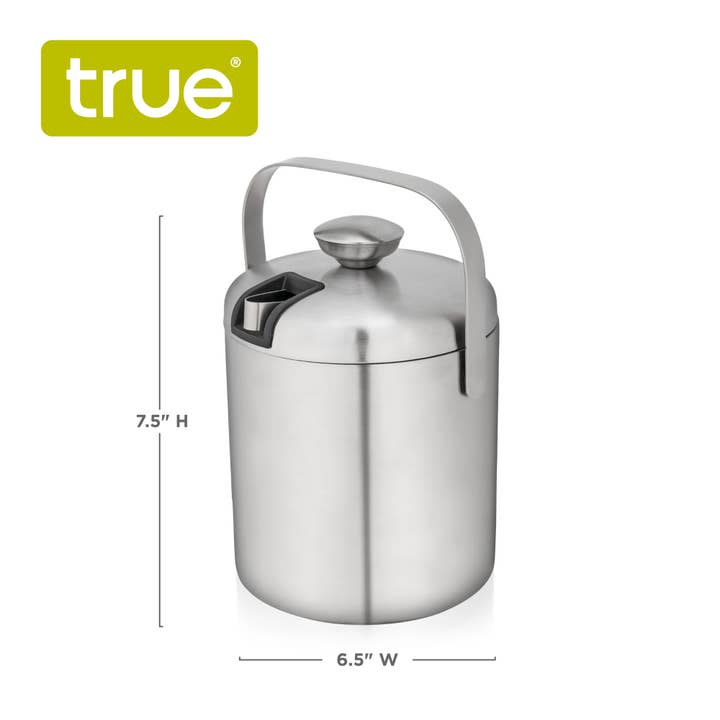 TRUE - Wholesale Ice Bucket - Insulated Stainless Steel Handled Ice Bucket w Lid and Tongs5