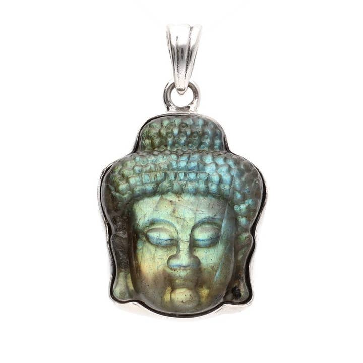 Pendente Buda Labradorite em Prata de 1ª Lei 925 por atacado de Vives de la Cortada S.L