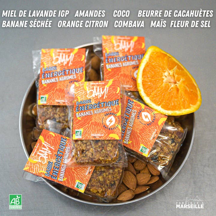 bAAM! - Wholesale Snack Bar - Organic Energy Bar (40g) - BANANA CITRUS ๐๐4