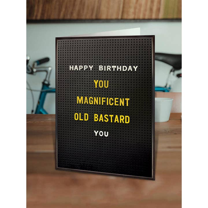 brainbox candy - Wholesale Birthday Card - Rude Birthday Card - Magnificent Old Bastard