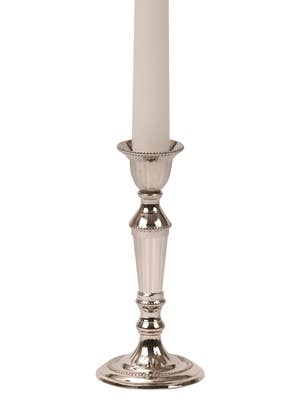 5.5" Tall Nickel Candlestick - Box of 2 for wholesale by Biedermann & Sons