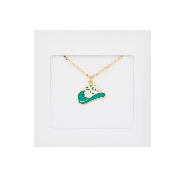 ANIMAL PRINT HAT PENDANT NECKLACE for wholesale by Girly