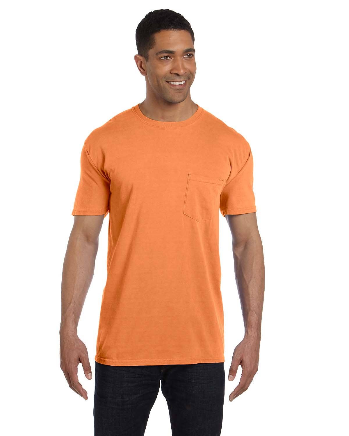 Total Apparel - Wholesale T-Shirt - Unisex - Comfort Colors Garment-Dyed Pocket Blank T-Shirt | 6030CC34