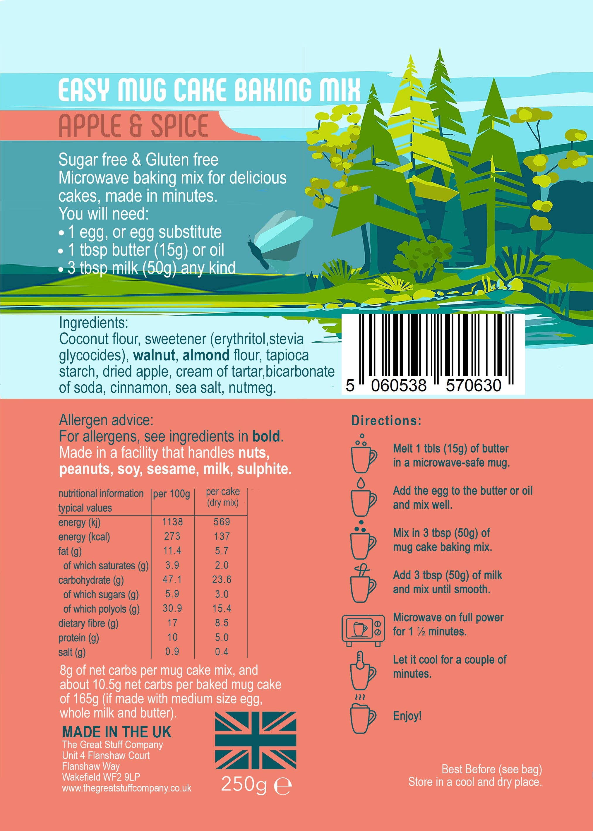 The Great Stuff Company Ltd. - Wholesale Cake Mix - New Gift Box Keto Mug Cakes Baking Mix - 4 Flavours, makes 16 Mug Cakes4