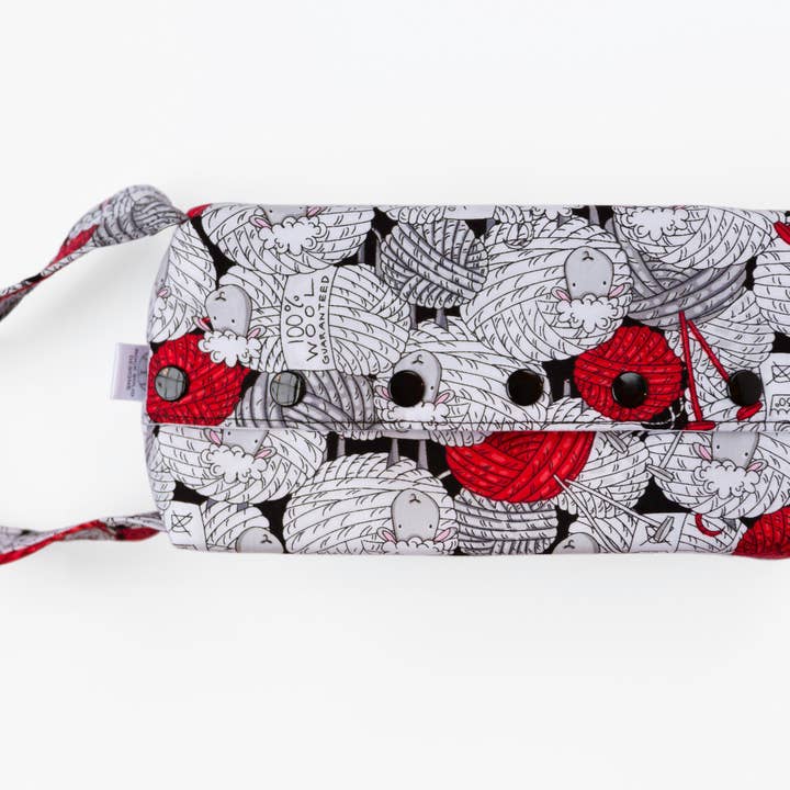 Project Bag with Snaps and Handle - Sheep - Medium for wholesale by Grace Lynne Bags