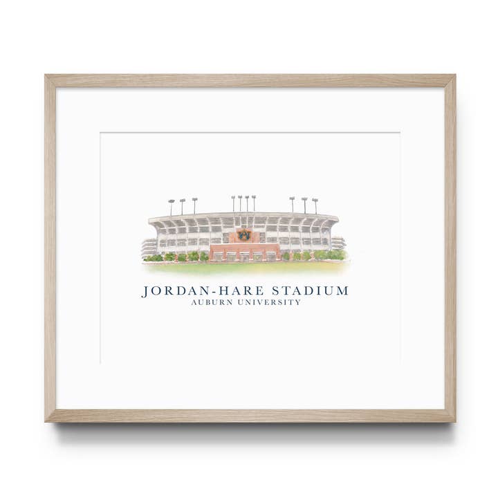 Jordan-Hare Stadion Print for engroshandel hos Gracefully Made Art