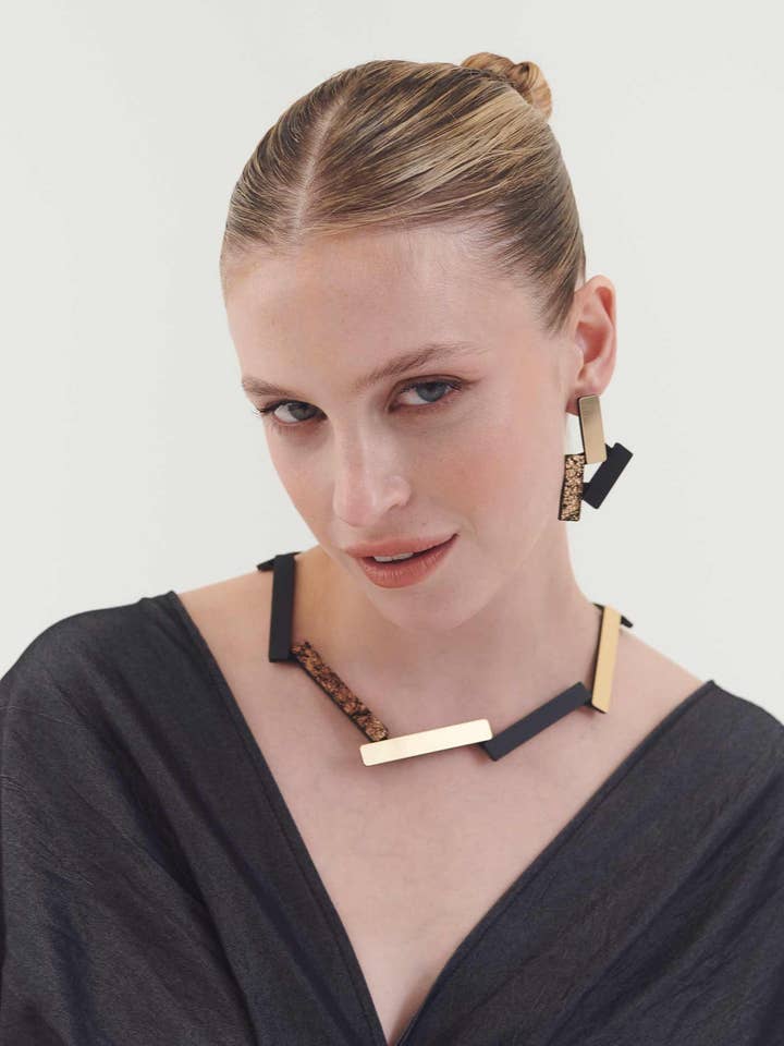 Ray Halskette Rund - Schwarz/Gold* für den Großhandel von Iskin Sisters