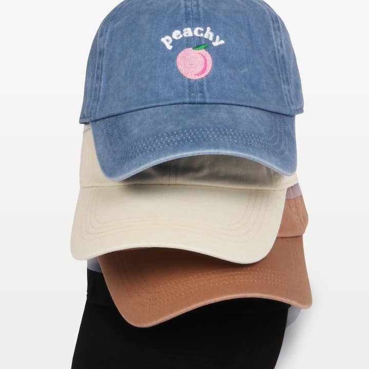 David And Young - Wholesale Baseball Cap - Women's - PEACHY EMBROIDERED COTTON BASEBALL CAP
