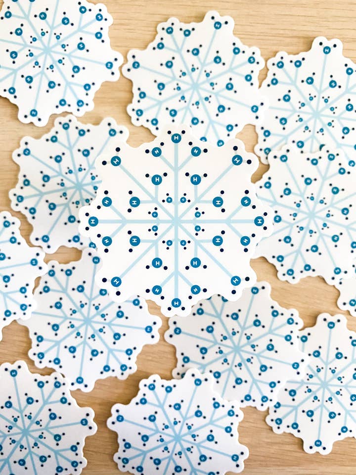 Adesivo fiocco di neve H2O Molecule per la vendita all'ingrosso da parte di Simply STEM Designs