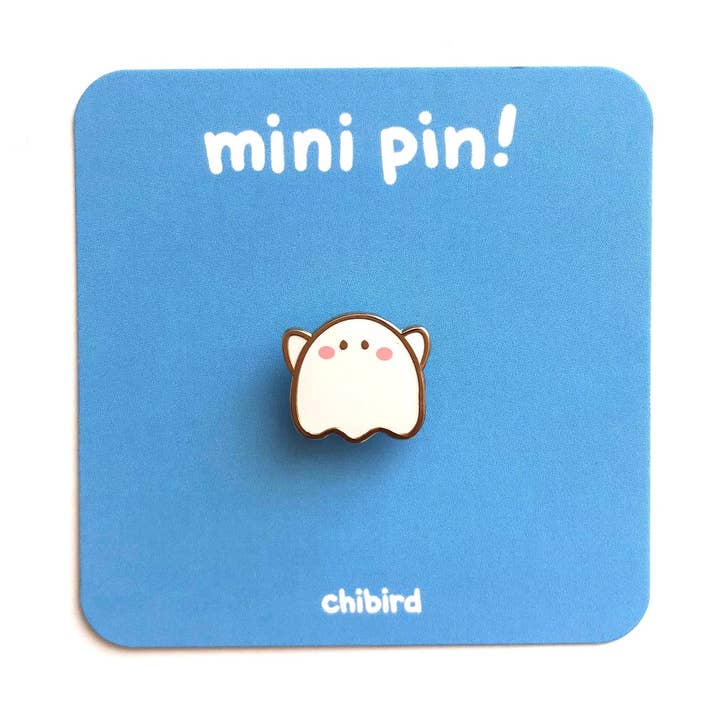 Mini Ghost Enamel Pin for wholesale by Chibird