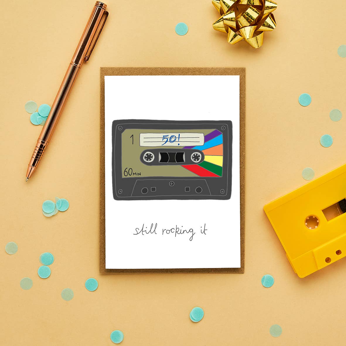 You've Got Pen On Your Face - Wholesale Birthday Card - Still Rocking It | 50th Birthday Card | Retro Birthday1