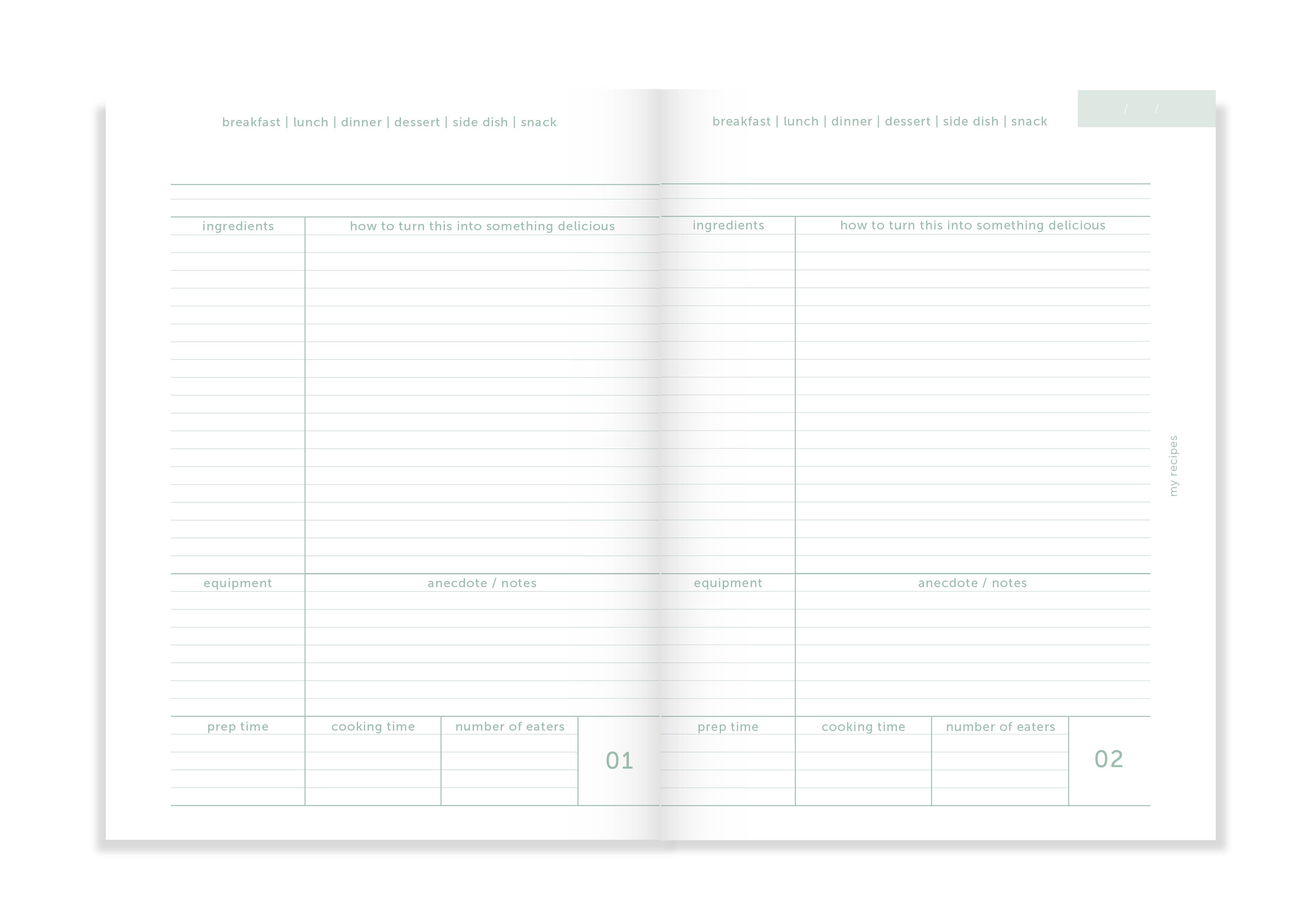 Mint Green Kitchen Journal for wholesale on Faire7