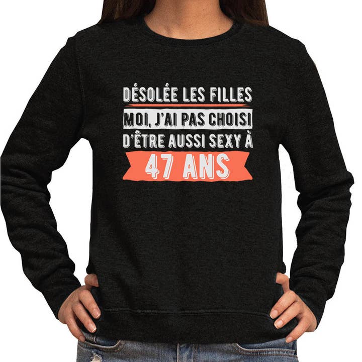 47 jaar sexy sweatshirt voor dames voor wholesale door Planetee